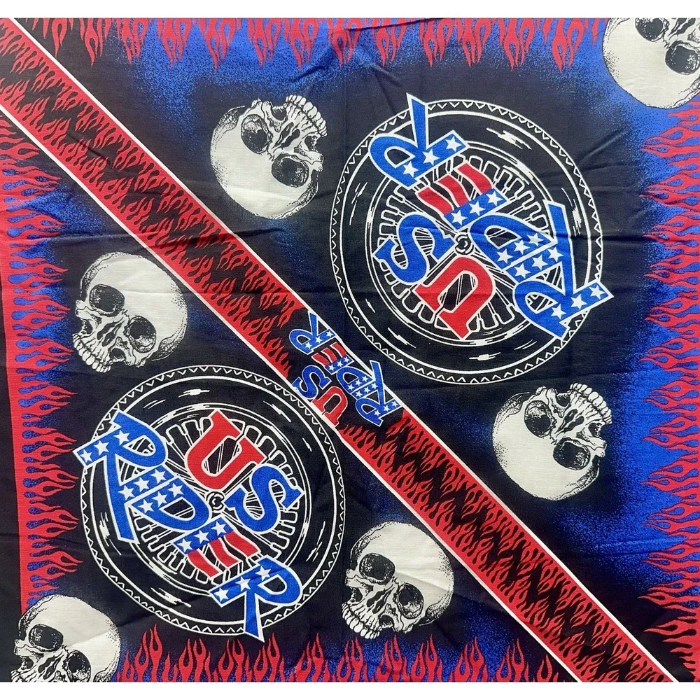 Vintage Harley Davidson US Rider Bandanna 21x22 Inches